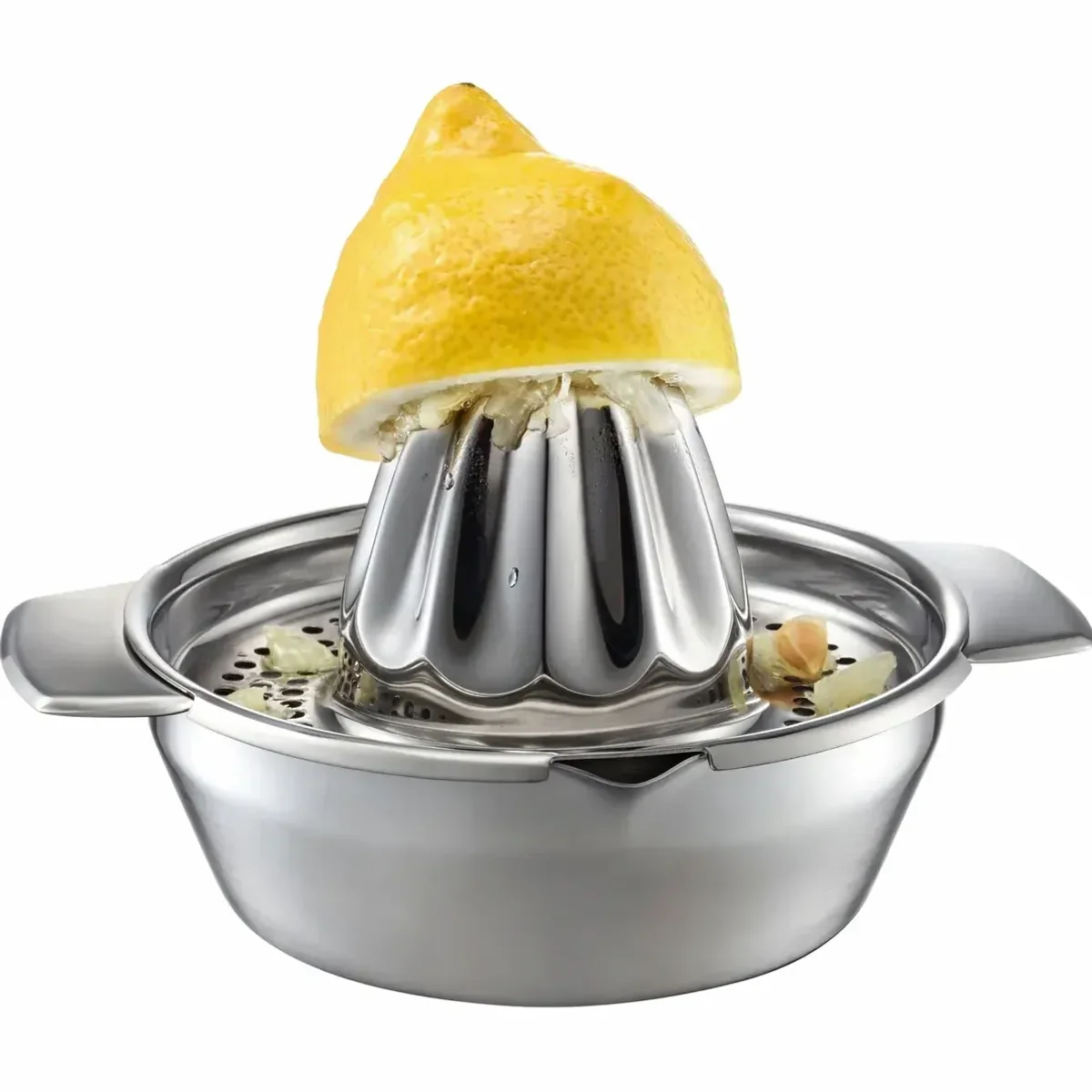 GEFU Zitruspresse LEMON, Edelstahl, 0,25 l Fassungsvermögen, spülmaschinengeeignet