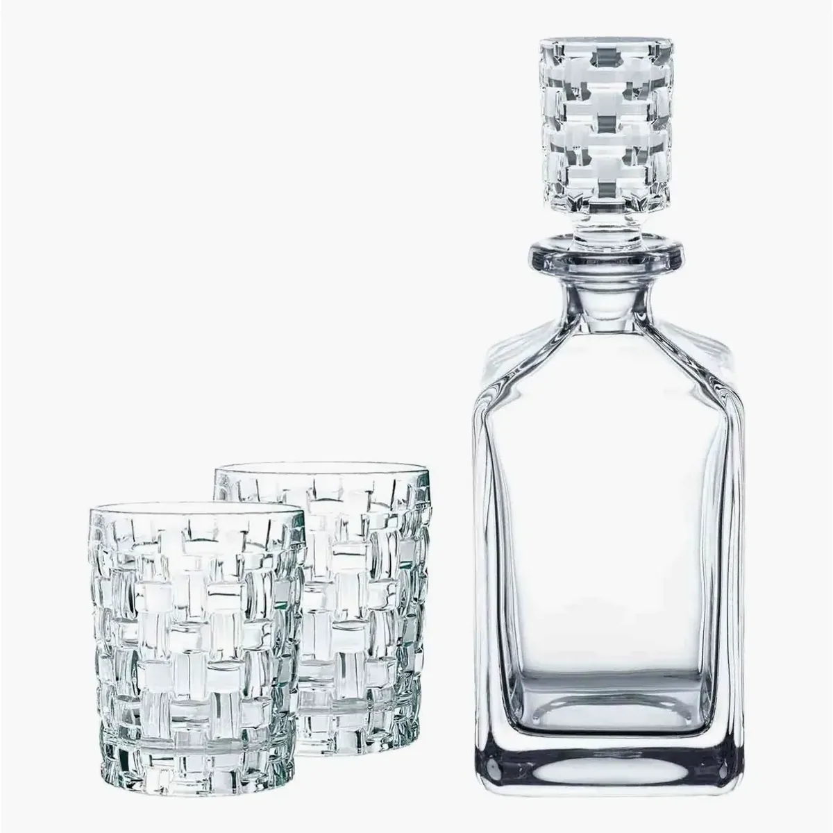 Nachtmann Bossa Nova Whiskyglas Set, 3-teilig, facettierte Kristalloptik