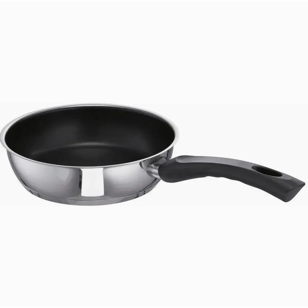 Schulte-Ufer Wega Bratpfanne, rostfreier Edelstahl, Induktionsfähig, energiesparender Aluminium-Kapselboden