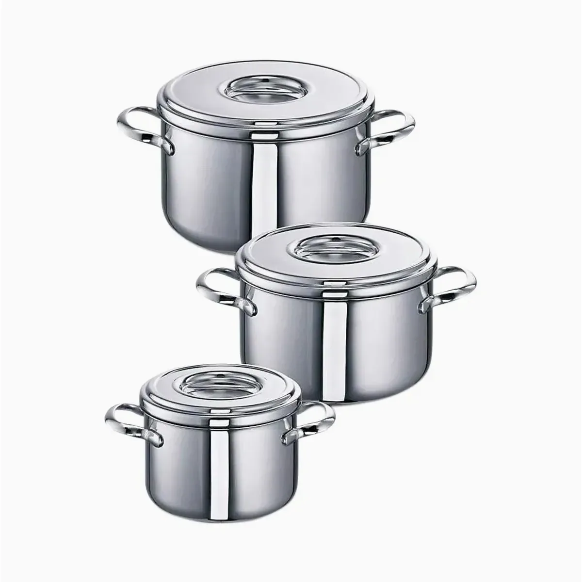Schulte-Ufer Topf-Set Romana, Edelstahl 18/10, induktionsgeeignet, energiesparend