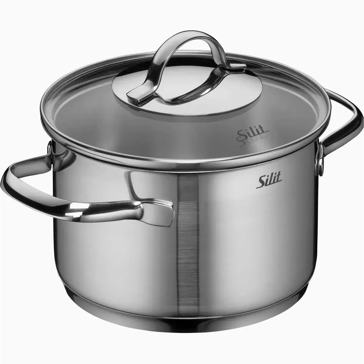 Silit Achat Kochtopf mit Deckel, Edelstahl 18/10, rostfrei, induktionsgeeignet
