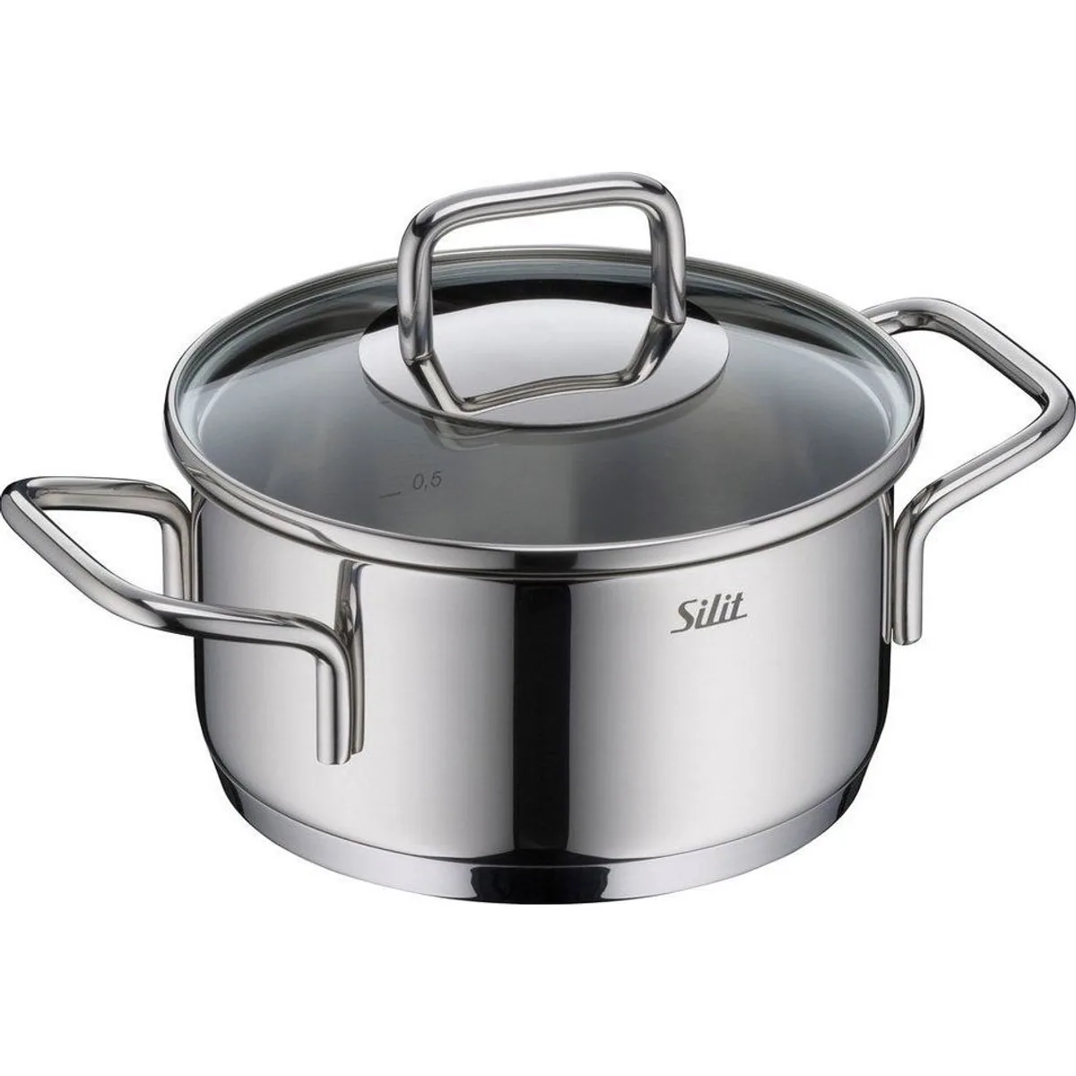 Silit Extra Cook Bratentopf, langlebiger Edelstahl, induktionsgeeignet, mit Glasdeckel